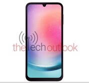 Galaxy A24--暗红色。 (图片来源：Thetechoutlook)