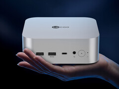 Lecoo AI Mini Pro 的最大内存为 32GB。图：展示迷你 PC 设计的宣传图片。