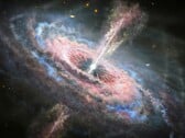 显示黑洞和类星体的插图。