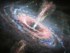 显示黑洞和类星体的插图。