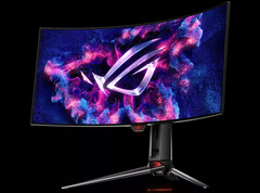 ROG Swift OLED PG34WCDM 是全球首款 34 英寸 OLED 和 240 Hz 显示器。(图片来源：华硕）