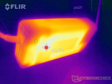 AC适配器在重载一小时后可达到41℃以上