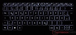MateBook X Pro 2023的键盘（发光的）。