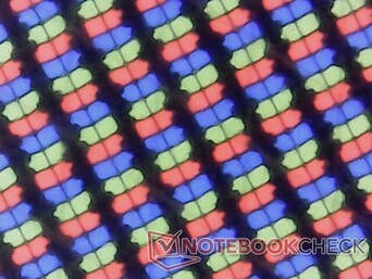 来自光泽覆盖层的锐利 RGB 子像素