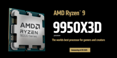 Ryzen 9 9950X3D 和 Ryzen 9 9900X3D 出现在 Geekbench 上(图片来源:AMD)