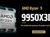 Ryzen 9 9950X3D 和 Ryzen 9 9900X3D 出现在 Geekbench 上（图片来源：AMD）