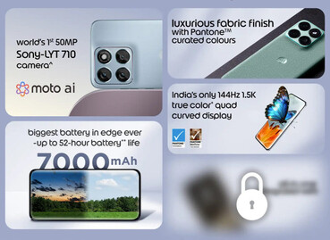 最新曝光的摩托罗拉 Edge 70 Fusion 核心规格