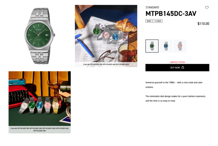 (图片来源：卡西欧）