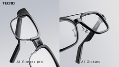 Tecno AI Glasses 和 Tecno AI Glasses Pro 是具有人工智能功能和集成摄像头的智能眼镜。(图片来源:Tecno)