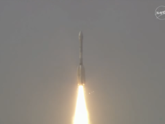 NISAR 运载火箭从卫星达万航天中心升空（图片来源：印度空间研究组织）