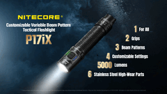 Nitecore P17iX 具有与 P27iX 相同的功能,只是云台更小一些