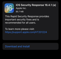 Apple 今天推出了其第一个公开的快速安全响应更新。(Image: own)