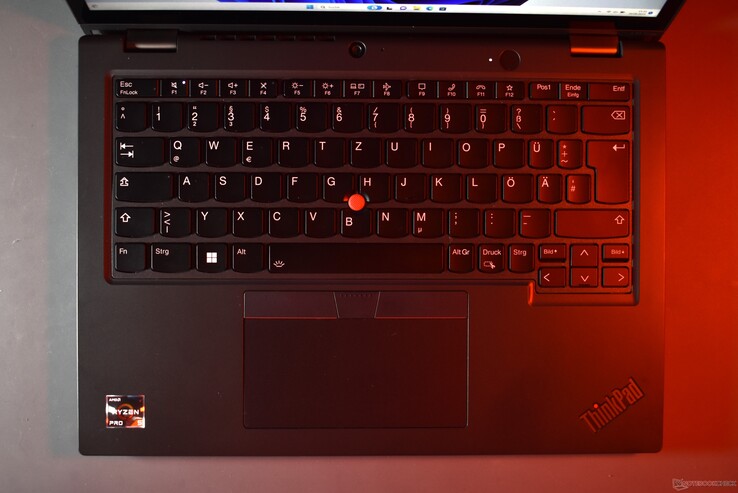 ThinkPad L13 Yoga G4 AMD：键盘区域