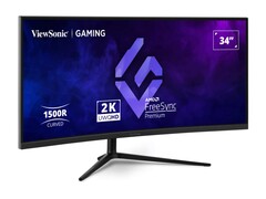 VX3418C-2K 游戏显示器采用曲面超宽屏设计（图片来源：ViewSonic）