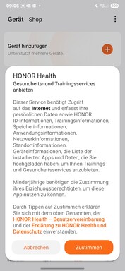 Honor 设置健康应用程序
