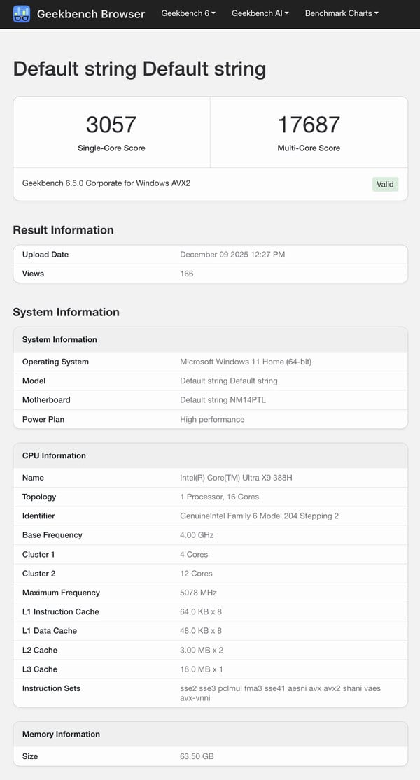 (图片来源：Geekbench）