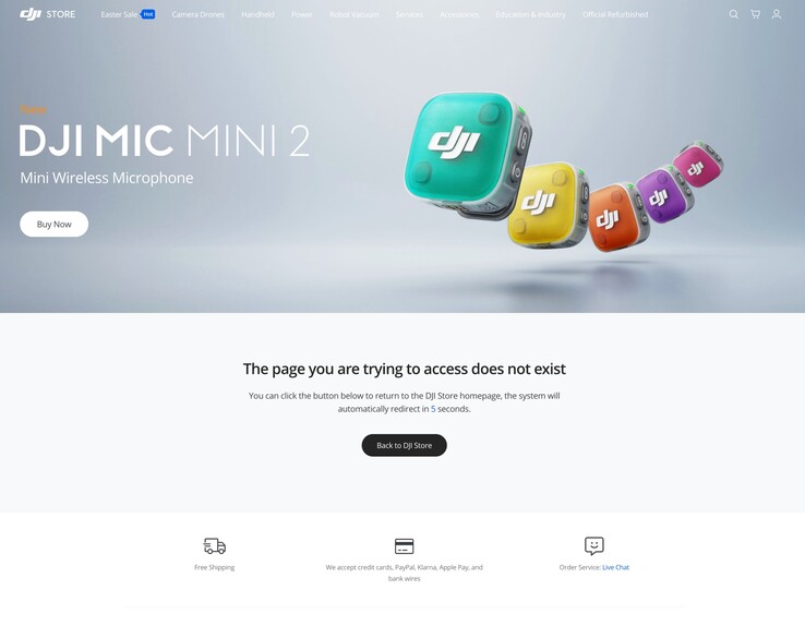 大疆创新（DJI）在其网站上意外曝光了 Mic Mini 2。现在还不能购买。