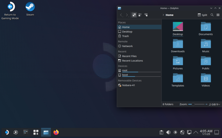 Nobara Linux 蒸汽甲板模式截图