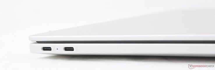 左： 2x USB-C w/ DisplayPort 1.4a + Power Delivery（10 Gbps）