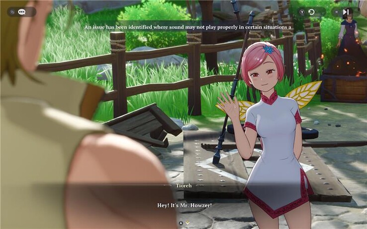 七宗罪》中的一则游戏通知:起源》警告说,在某些情况下声音可能无法正常播放。