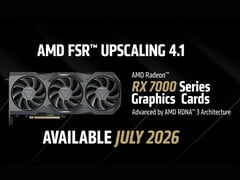 AMD 针对 RX 7000 系列图形处理器发布的 FSR 4.1 INT8 公告截屏