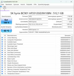 HFS512GEJ9X108N 的 CrystalDiskInfo 