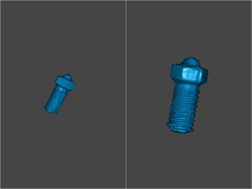 破损喷嘴的 3D 扫描