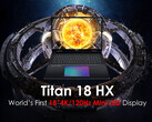 微星即将推出的 Titan 18 HX 采用 18 英寸 4K 120 Hz 超大迷你 LED 面板。(图片来源：微星）