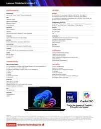 联想 ThinkPad L14 Gen 7 英特尔规格。