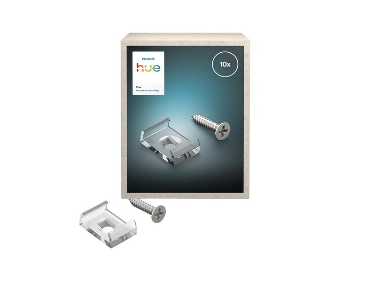 用于安装 10x 的飞利浦 Hue Flux 支架。(图片来源:Philips Hue via OBI)
