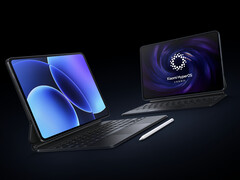 Pad 8 和 Pad 8 Pro 与小米官方键盘和触控笔配件。(图片来源:小米)