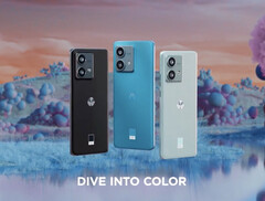 Edge 40 Neo 的 Pantone 颜色选择。(图片来源：Motorola via @evleaks）