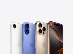灰色背景下显示所有 iPhone 16 机型摄像头的宣传图片。(图片来源：Apple)