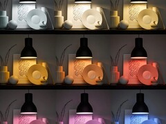 新款 TRÅDFRI 智能 GU10 LED 灯泡可发出白色和彩色灯光。(图片来源：宜家家居）