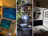 在 r/battlestations 上，你可以找到复古未来主义的外观设计，也可以找到具有高计算能力的功能设置。图为来自子论坛的三种不同设置。(图片来源：r/battlestations - 已编辑）