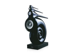 Bowers &amp;amp; Wilkins 著名落地式扬声器 Nautilus 的宣传图片，背景为白色。(图片来源：Bowers &amp;amp; Wilkins）