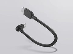 小米 3A 编织 USB-C 至 USB-C 连接线(10 厘米)(如图)将在全球发布。(图片来源:小米)