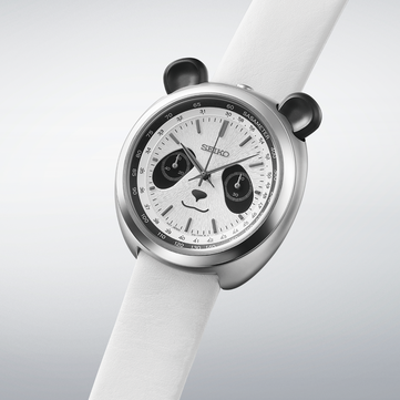白色 Seiko power design project 熊猫盘计时腕表