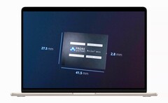 在 AirJet Mini 的帮助下，MacBook Air 实现了更高的性能。(图片：Apple / Frore Systems，经编辑）