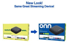 Onn 4K Pro 及其同类产品现在采用重新设计的零售包装盒。(图片来源：沃尔玛）