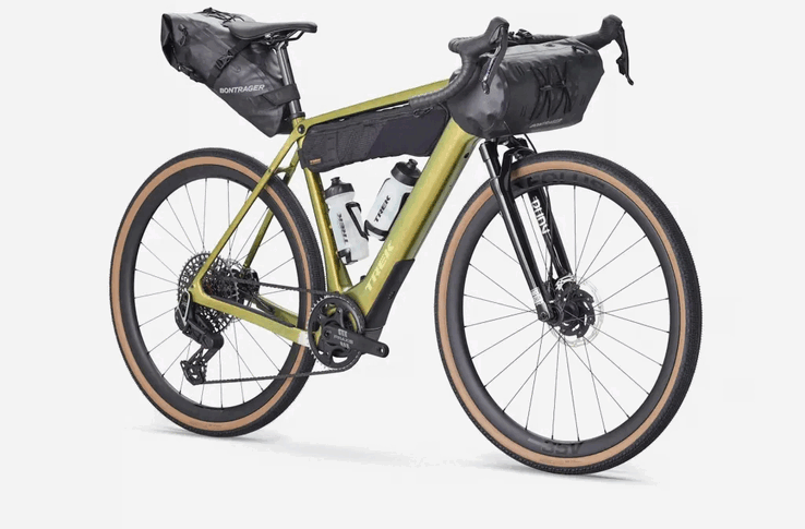 Trek Checkpoint+ 越野电动自行车有 SL 5、SL 6 AXS 和 SL 7 AXS 三种型号可供选择（图片来源：Trek）。