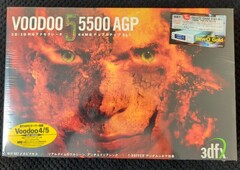 传说中的3dfx Voodoo 5500 AGP显卡，2023年的密封零售盒（来源：eBay）。