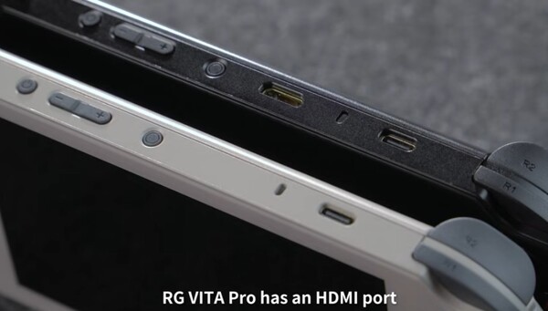 Anbernic RG Vita Pro 支持 HDMI 端口和 DisplayPort。