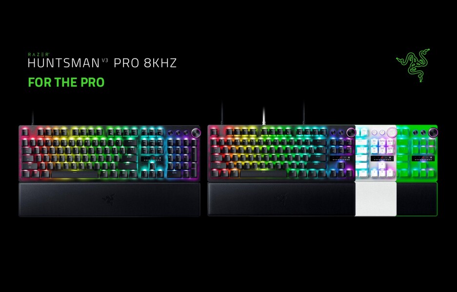 Razer Huntsman V3 Pro 8KHz 布局和颜色