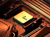 AMD Ryzen X3D2 CPU 的艺术渲染图。