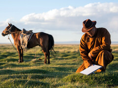 可设置在任何地方的 Starlink 迷你天线。(图片来源：SpaceX）