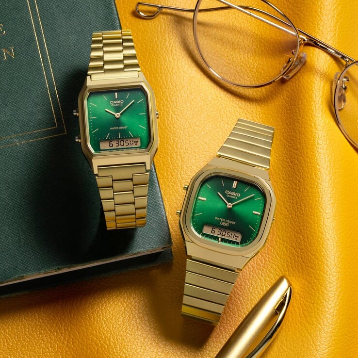 卡西欧 AQ-230GA-3AMQY 和 AQ-240EG-3A(从左至右)