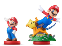 旧版马里奥 Amiibo 与新版超级马里奥Galaxy with Luma Amiibo 的比例对比（图片来源：R/amiibo）