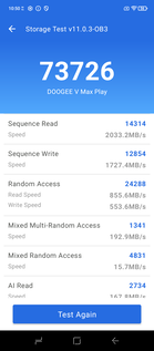 安兔兔 11 存储测试（图片来源：截图 - Sergey Tarasov - Notebookcheck）