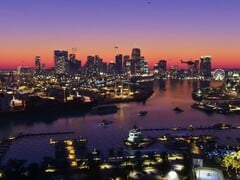 《GTA 6》中“罪恶都市”的一幕。